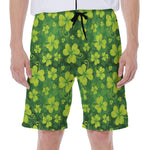 St. Patrick's Day Shamrock Pattern Print Men's Beach Shorts