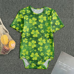 St. Patrick's Day Shamrock Pattern Print Men's Bodysuit