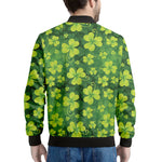 St. Patrick's Day Shamrock Pattern Print Men's Bomber Jacket