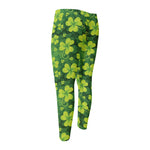 St. Patrick's Day Shamrock Pattern Print Men's Compression Pants