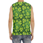 St. Patrick's Day Shamrock Pattern Print Men's Fitness Tank Top
