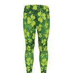 St. Patrick's Day Shamrock Pattern Print Men's leggings