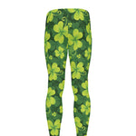 St. Patrick's Day Shamrock Pattern Print Men's leggings