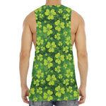St. Patrick's Day Shamrock Pattern Print Men's Muscle Tank Top
