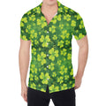 St. Patrick's Day Shamrock Pattern Print Men's Shirt