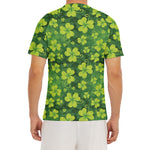 St. Patrick's Day Shamrock Pattern Print Men's Short Sleeve Rash Guard