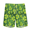 St. Patrick's Day Shamrock Pattern Print Men's Athletic Shorts