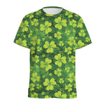 St. Patrick's Day Shamrock Pattern Print Men's Sports T-Shirt