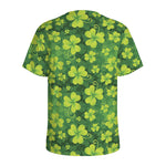 St. Patrick's Day Shamrock Pattern Print Men's Sports T-Shirt