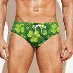 St. Patrick's Day Shamrock Pattern Print Men's Swim Briefs