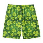 St. Patrick's Day Shamrock Pattern Print Men's Swim Trunks