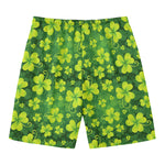 St. Patrick's Day Shamrock Pattern Print Men's Swim Trunks