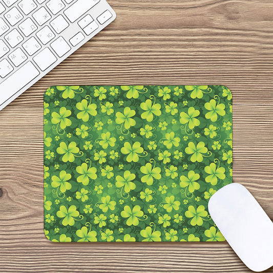 St. Patrick's Day Shamrock Pattern Print Mouse Pad