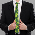 St. Patrick's Day Shamrock Pattern Print Necktie