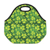 St. Patrick's Day Shamrock Pattern Print Neoprene Lunch Bag