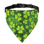 St. Patrick's Day Shamrock Pattern Print Over The Collar Dog Bandana