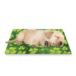 St. Patrick's Day Shamrock Pattern Print Pet Cooling Mat Cover