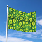 St. Patrick's Day Shamrock Pattern Print Polyester Flag