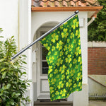 St. Patrick's Day Shamrock Pattern Print Polyester Flag
