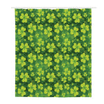 St. Patrick's Day Shamrock Pattern Print Polyester Shower Curtain