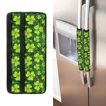 St. Patrick's Day Shamrock Pattern Print Refrigerator Handle Covers