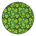 St. Patrick's Day Shamrock Pattern Print Round Floor Mat