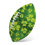 St. Patrick's Day Shamrock Pattern Print Rugby Ball