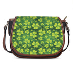 St. Patrick's Day Shamrock Pattern Print Saddle Bag