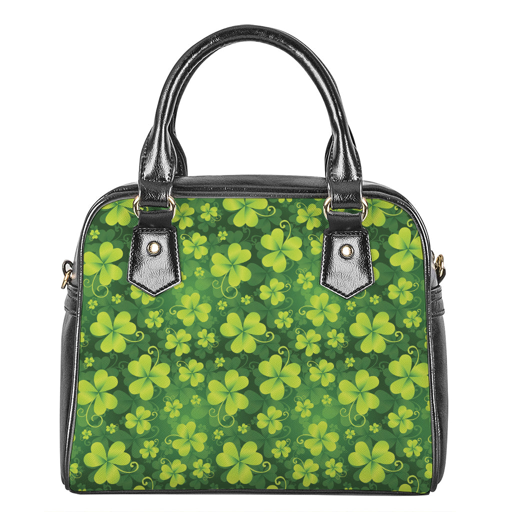 St. Patrick's Day Shamrock Pattern Print Shoulder Handbag