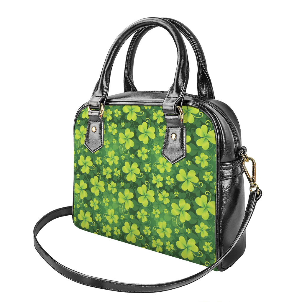 St. Patrick's Day Shamrock Pattern Print Shoulder Handbag