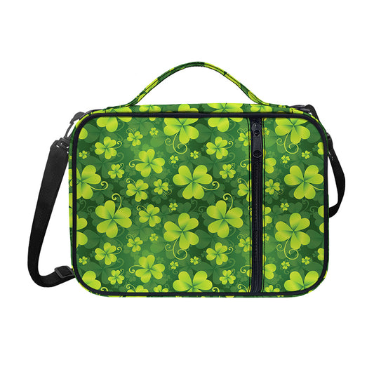St. Patrick's Day Shamrock Pattern Print Shoulder Strap Bible Bag