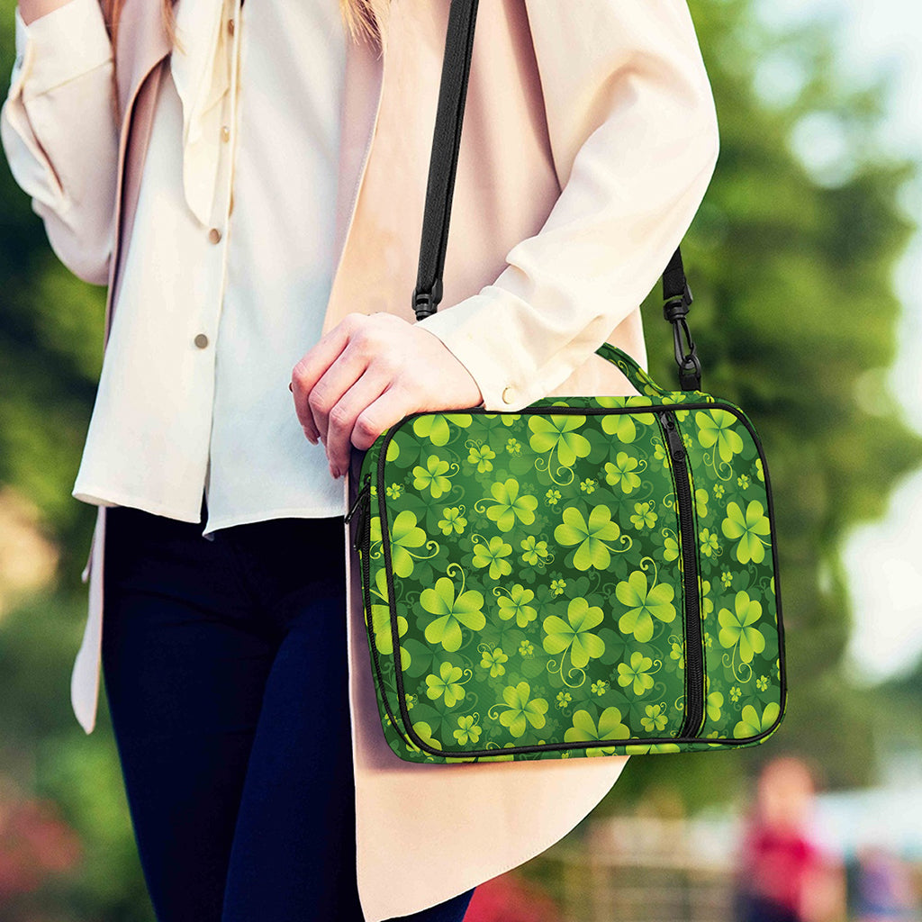 St. Patrick's Day Shamrock Pattern Print Shoulder Strap Bible Bag