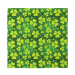 St. Patrick's Day Shamrock Pattern Print Silk Bandana