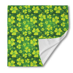 St. Patrick's Day Shamrock Pattern Print Silk Bandana