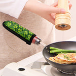 St. Patrick's Day Shamrock Pattern Print Skillet Handle Cover