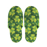 St. Patrick's Day Shamrock Pattern Print Slippers