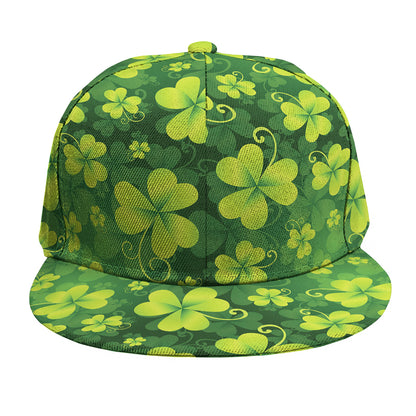 St. Patrick's Day Shamrock Pattern Print Snapback Cap