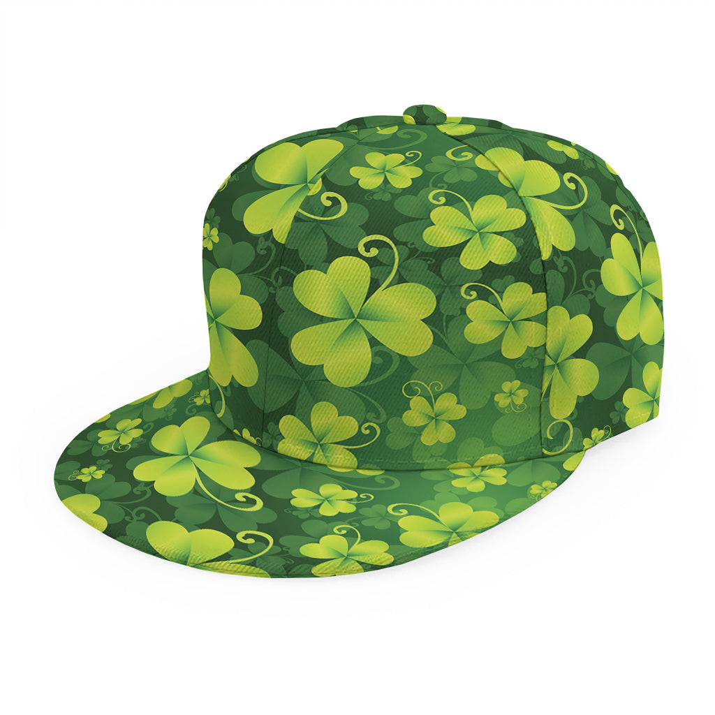 St. Patrick's Day Shamrock Pattern Print Snapback Cap