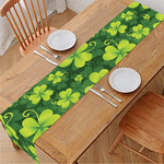St. Patrick's Day Shamrock Pattern Print Table Runner