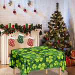 St. Patrick's Day Shamrock Pattern Print Tablecloth