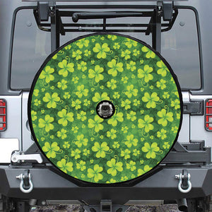 St. Patrick's Day Shamrock Pattern Print Tire Cover With Camera Hole