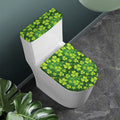 St. Patrick's Day Shamrock Pattern Print Toilet Lid And Tank Cover Set