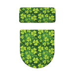 St. Patrick's Day Shamrock Pattern Print Toilet Lid And Tank Cover Set