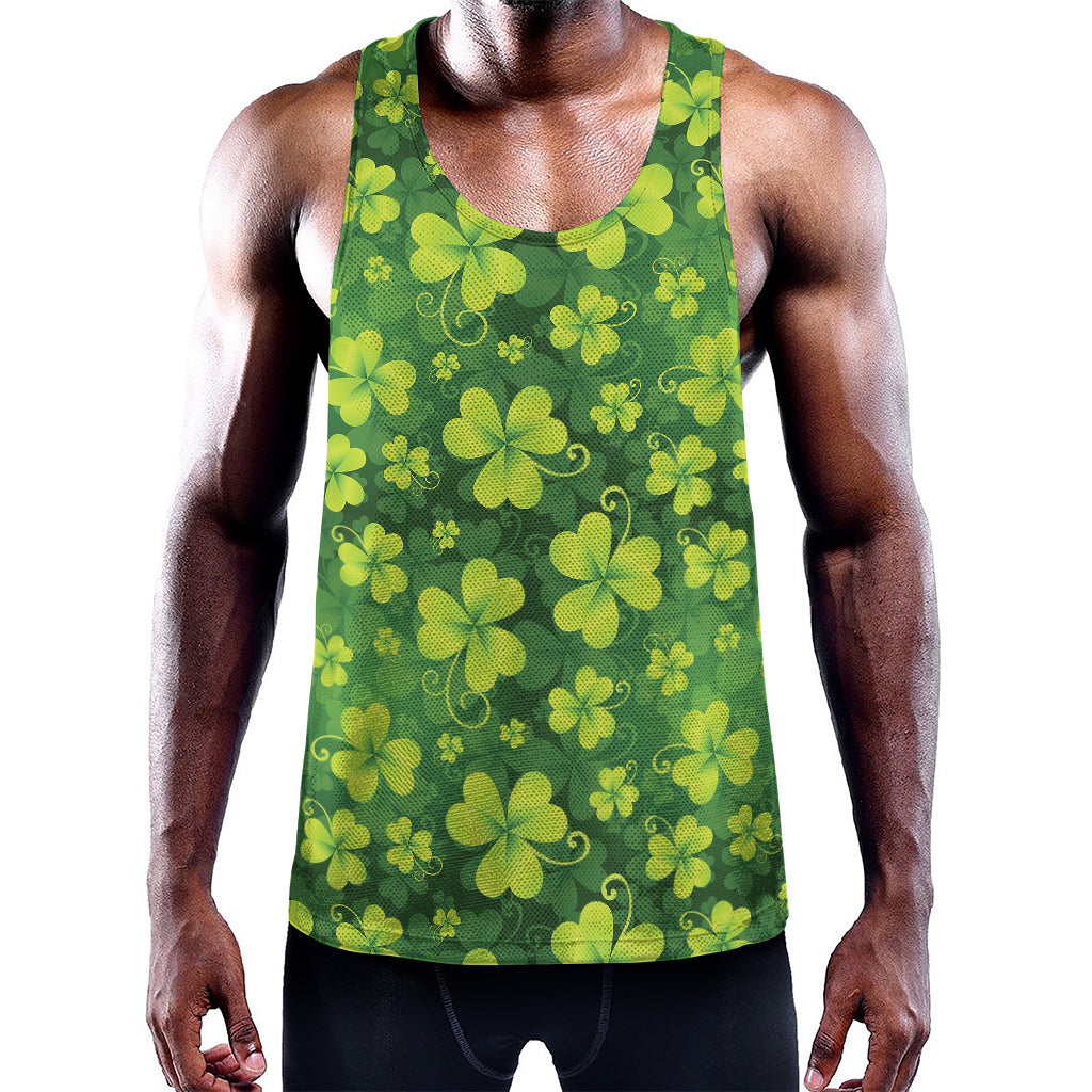 St. Patrick's Day Shamrock Pattern Print Training Tank Top