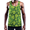 St. Patrick's Day Shamrock Pattern Print Training Tank Top