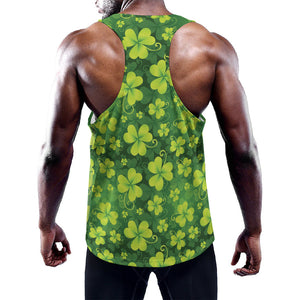 St. Patrick's Day Shamrock Pattern Print Training Tank Top