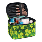 St. Patrick's Day Shamrock Pattern Print Travel Makeup Bag