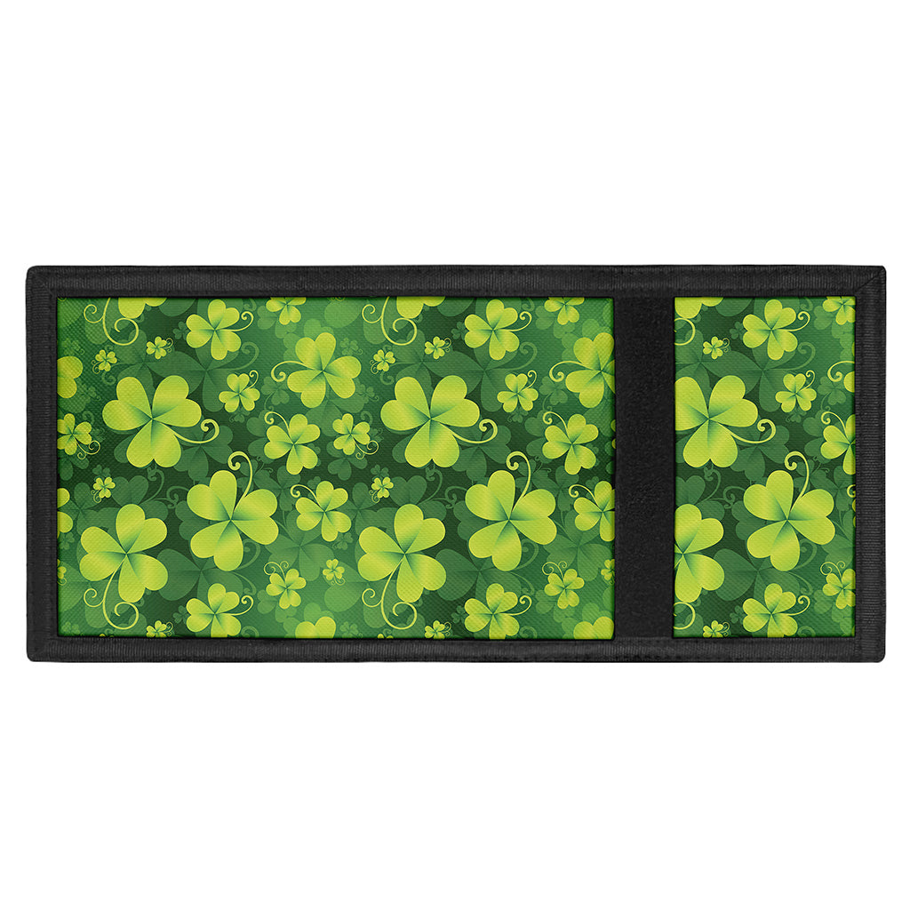 St. Patrick's Day Shamrock Pattern Print Trifold Wallet