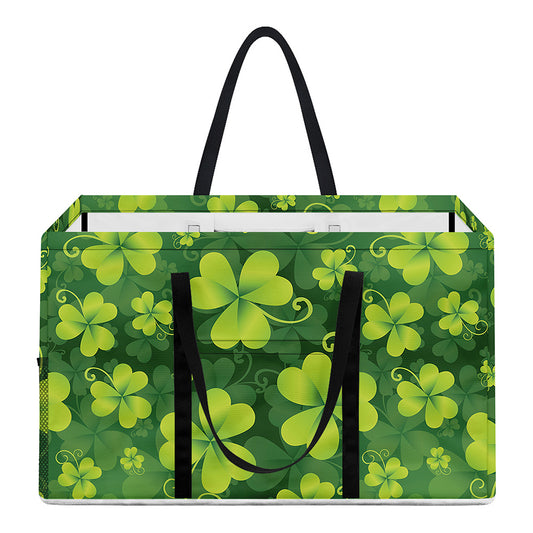 St. Patrick's Day Shamrock Pattern Print Utility Tote Bag