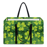 St. Patrick's Day Shamrock Pattern Print Utility Tote Bag